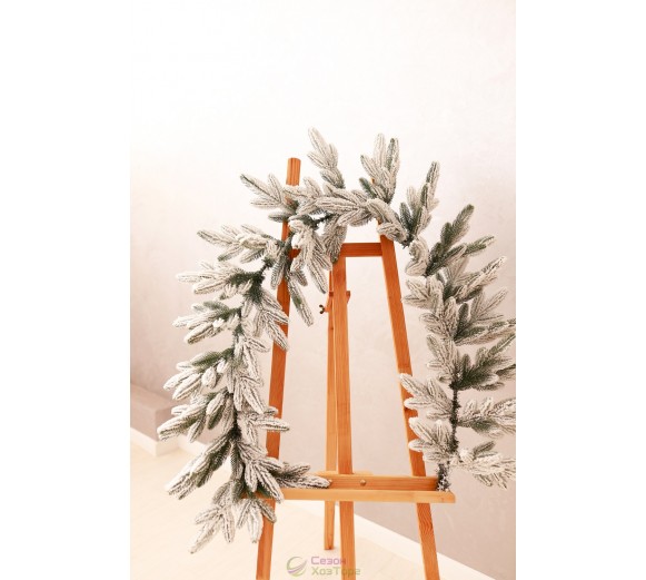 Гирлянда Заснеженная "Роял Люкс" из литой хвои L-2м